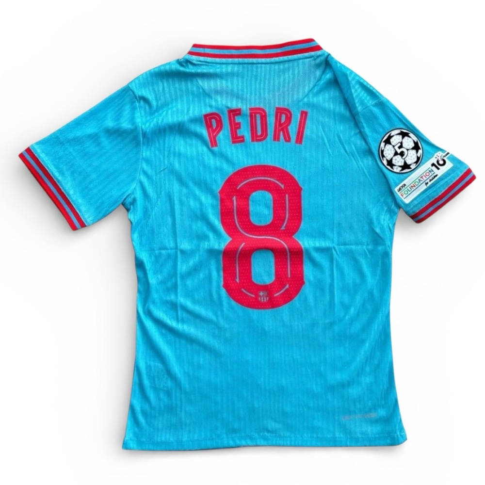 Pedri Barcelona Blue Soccer Jersey SLIM FIT